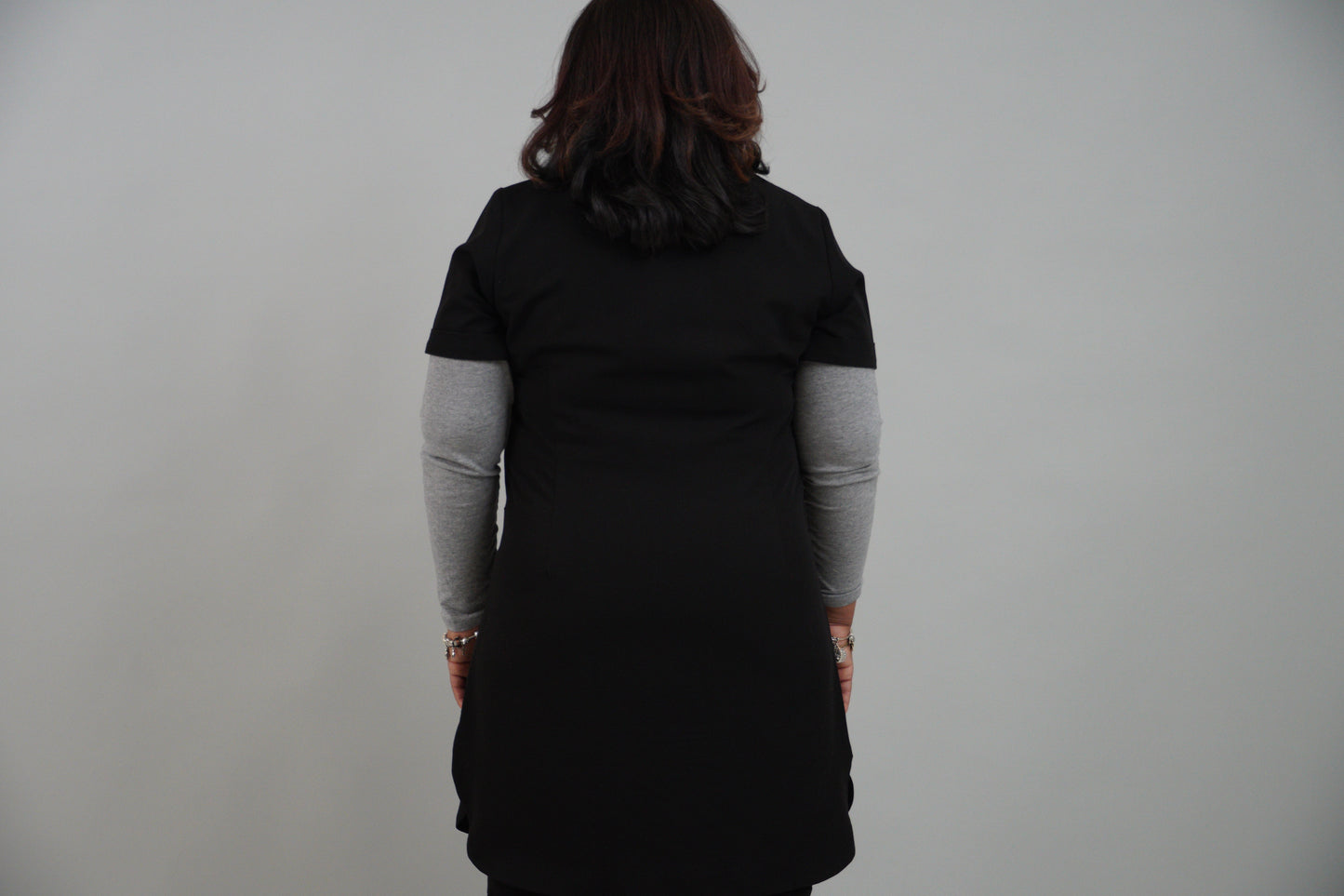 Black Modest Scrub Top – Sleek, Strong & Functional- "Nabeelah"