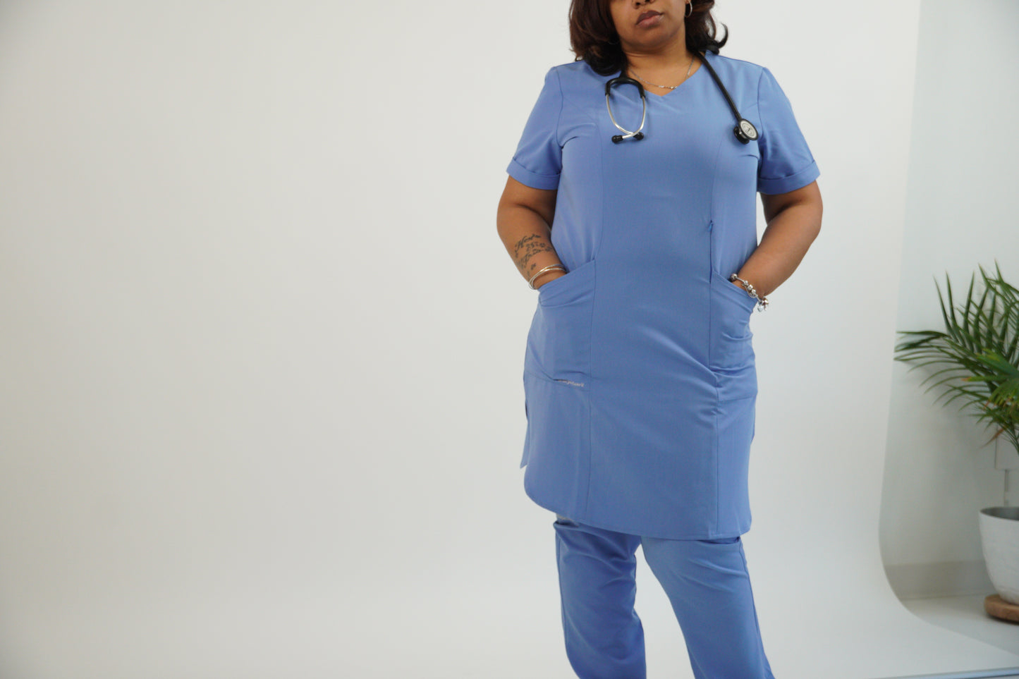 Ceil Blue Modest Scrub Top – Fresh, Clean & Confident- "Nabeelah"
