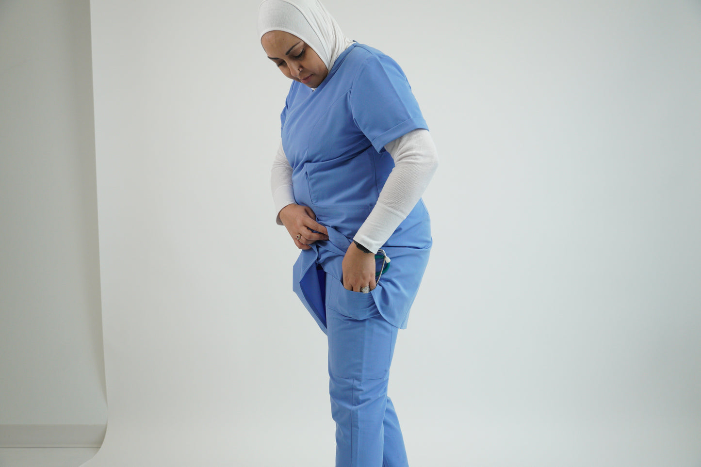 Ceil Blue Modest Scrub Pants – Calm, Clean, Confident-"Nabeelah"