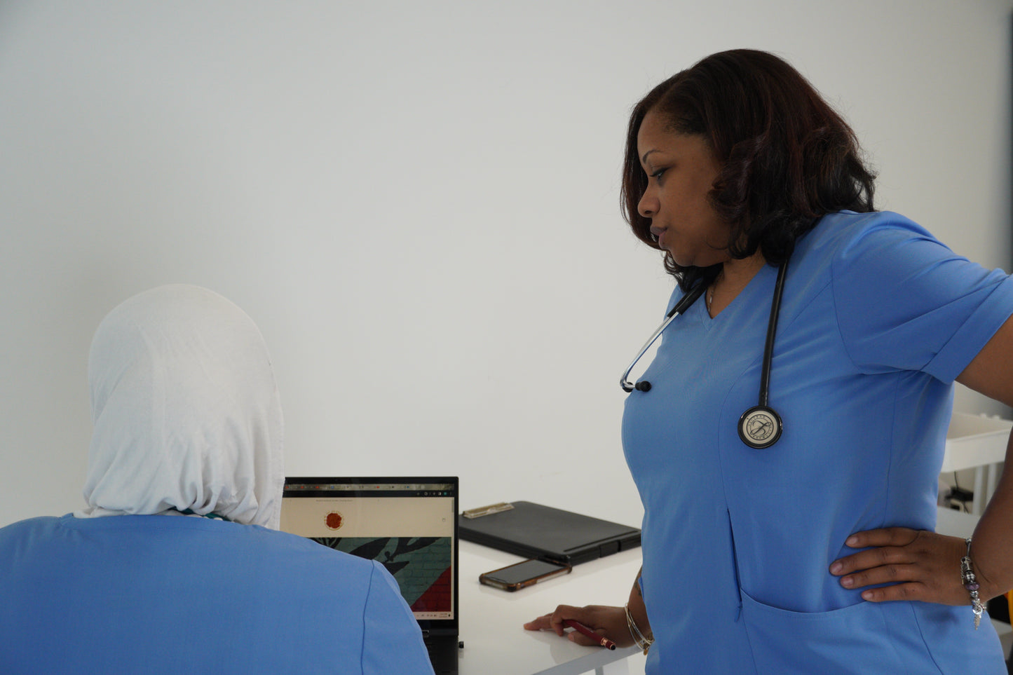 Ceil Blue Modest Scrub Top – Fresh, Clean & Confident- "Nabeelah"