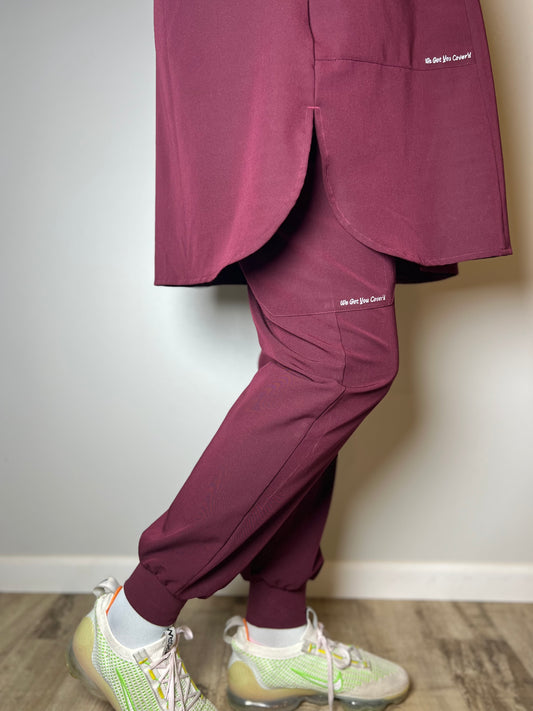 Mariam Women's Jogger Scrub Pants- Modest Fit, Antimicrobial, 4-Way Stretch