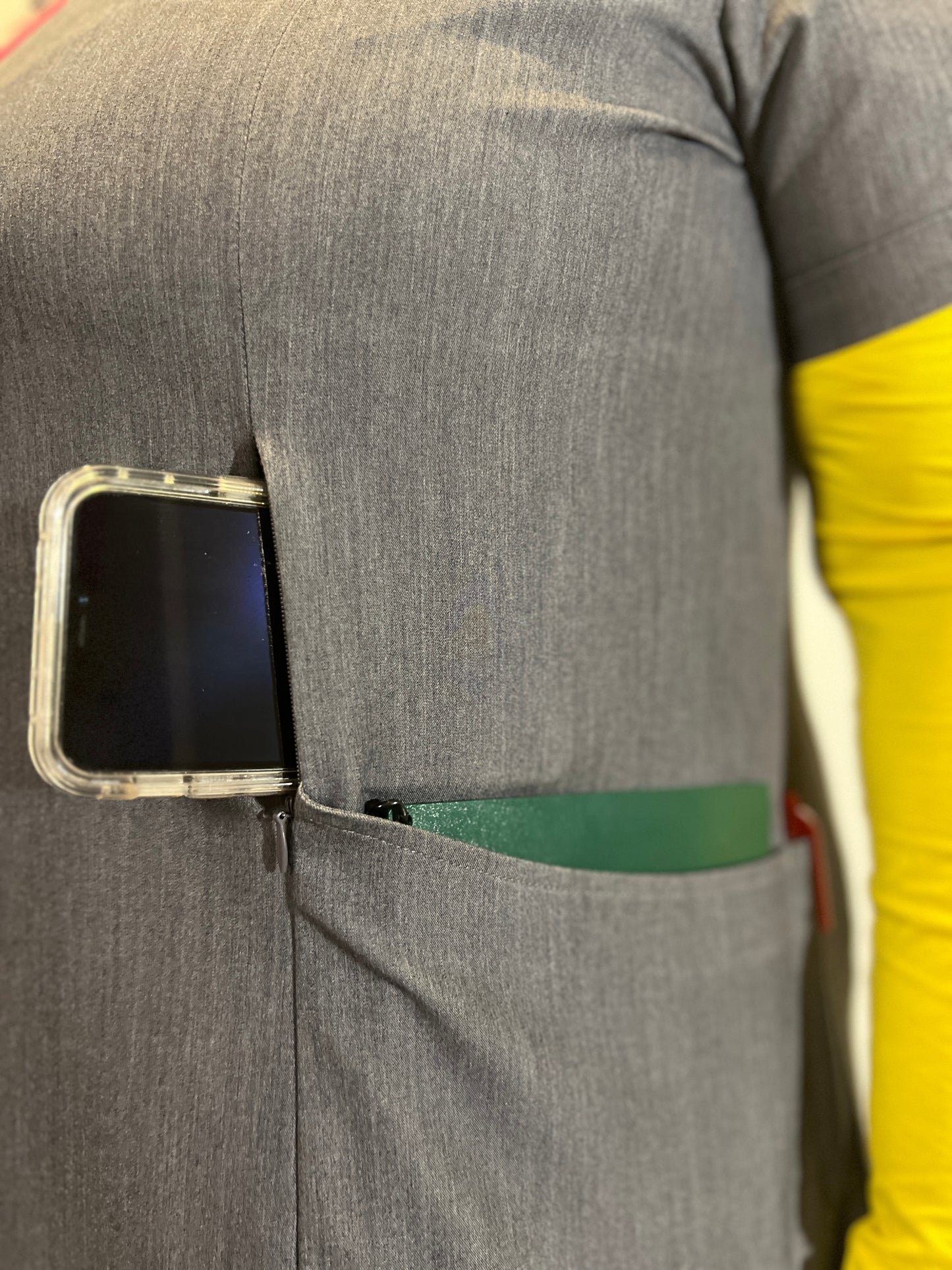 Graphite Gray Modest Scrub Top – Modern, Cool & Covered-"Nabeelah"