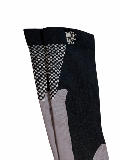 Black on Grey Compression Socks