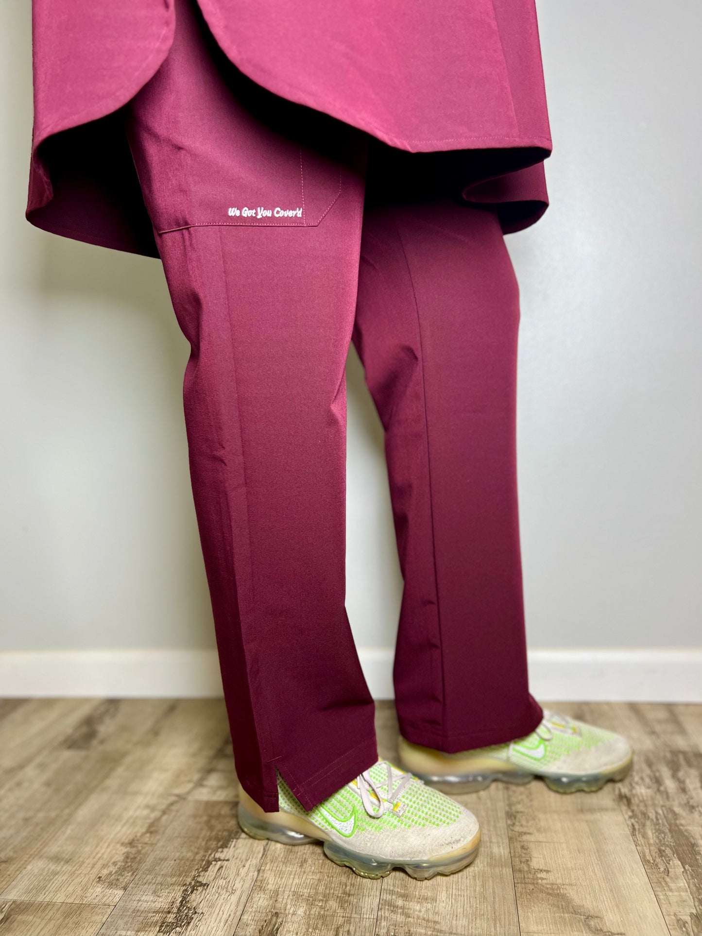 'Mariam' Women's Straight Leg Scrub Pants- Antimicrobial, 4-Way Stretch, Modest Fit